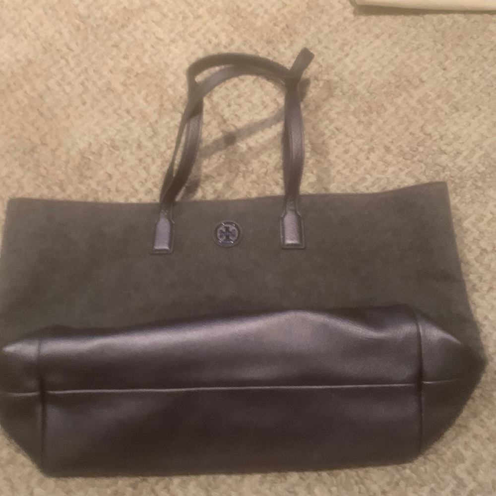 Grey Tory Burch Large open Tote